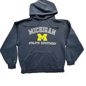 Michigan Wolverines Athletic Department Hoodie Pullover Navy Blue Jansport L
